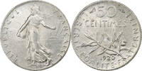 Frankreich 50 Centimes Semeuse, Paris, Silber, VZ+, Gadoury:420, KM:854 -