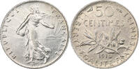 Frankreich 50 Centimes Semeuse, Paris, Silber, VZ+, Gadoury:420, KM:854 -