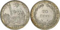 French Indochina 20 Cents French Indo-China, Paris, Silber, VZ, Lecompte:236, KM:17.2 -