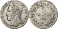 Belgien 5 Francs, 5 Frank Leopold I, Silber, S+, KM:3.1 -