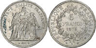 Frankreich 5 Francs Hercule, Paris, Silber, SS+, Gadoury:745a, KM:820.1 -