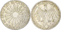 Bundesrepublik Deutschland 10 Mark Hamburg, Silber, SS+, KM:134.1 -