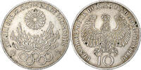 Bundesrepublik Deutschland 10 Mark Hamburg, Silber, SS+, KM:135 -