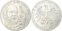 Bundesrepublik Deutschland 10 Mark Stuttgart, Silber, VZ, KM:169 -