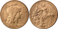 Frankreich 5 Centimes Dupuis, Paris, Bronze, SS+, Gadoury:165, KM:842 -