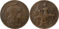 Frankreich 5 Centimes Dupuis, Paris, Bronze, SS, Gadoury:165, KM:842 -