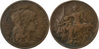 Frankreich 5 Centimes Dupuis, Paris, Bronze, S+, Gadoury:165, KM:842 -