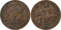 Frankreich 5 Centimes Dupuis, Paris, Bronze, S, Gadoury:165, KM:842 -