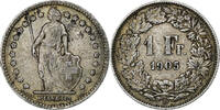Schweiz Franc Bern, Silber, S+, KM:24 -