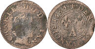 Frankreich Denier Tournois CHARLES II DE GONZAGUE, Charleville, Kupfer -