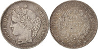 Frankreich 20 Centimes Münze, Cérès, Paris, SS+, Silber, KM:758.1 -