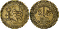 Monaco 2 Francs Louis II, Poissy, Aluminum-Bronze, SS, Gadoury:MC129 -