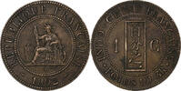 French Indochina Cent French Indo-China, Paris, Bronze, SS, Lecompte:43, KM:1 -