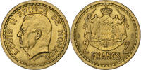 Monaco 2 Francs Louis II, Aluminum-Bronze, SS+, Gadoury:MC134, KM:121a -