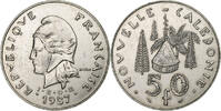 Neukaledonien 50 Francs Paris, Nickel, VZ, Lecompte:126, KM:13 -