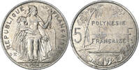 French Polynesia 5 Francs Paris, Aluminium, SS+, Lecompte:55, KM:12 -