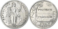 French Polynesia 2 Francs Paris, Aluminium, SS+, Lecompte:37, KM:10 -