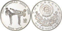 South Korea 5000 Won XXIV OLYMPIAD SEOUL 1988, Seoul, Silber, UNZ, KM:66 -