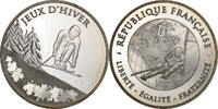 Frankreich 10 Euro Jeux d'Hiver - Ski Alpin, Paris, Silber, UNZ, KM:1634 -