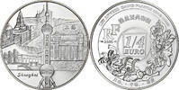 Frankreich 1/4 Euro Année de la Chine en France, PP, Paris, Silber, UNZ -