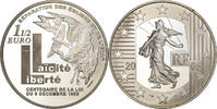 Frankreich 1-1/2 Euro Laïcité, Loi 1905, Paris, Silber, UNZ -