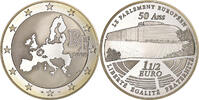 Frankreich 1-1/2 Euro Parlement européen, Paris, Silber, UNZ, KM:1532 -