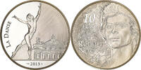 Frankreich 10 Euro Rudolf Noureev, Paris, Silber, UNZ, KM:2095 -
