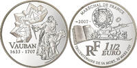Frankreich 1-1/2 Euro Vauban, PP, Paris, Silber, UNZ -