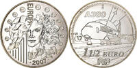 Frankreich 1-1/2 Euro Airbus A380, Paris, Silber, UNZ, KM:1479 -