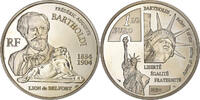 Frankreich 1-1/2 Euro Auguste Bartholdi, Paris, Silber, UNZ, KM:1386 -