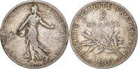 Frankreich 2 Francs Semeuse, Paris, Silber, S+, Gadoury:532, KM:845.1 -