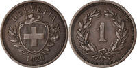 Schweiz Rappen Bern, Bronze, SS, KM:3.2 -