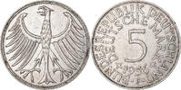 Bundesrepublik Deutschland 5 Mark Stuttgart, Silber, SS, KM:112.1 -