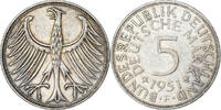 Bundesrepublik Deutschland 5 Mark Stuttgart, Silber, SS, KM:112.1 -