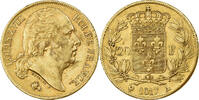 Frankreich 20 Francs Louis XVIII, Paris, Gold, SS+, Gadoury:1028 -