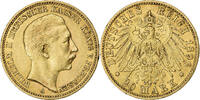 Kingdom of Prussia 20 Mark PRUSSIA, Wilhelm II, Berlin, Gold, SS, KM:521 -