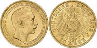 Kingdom of Prussia 20 Mark PRUSSIA, Wilhelm II, Berlin, Gold, SS+ -