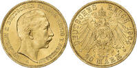Kingdom of Prussia 20 Mark PRUSSIA, Wilhelm II, Berlin, Gold, SS+ -