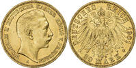 Kingdom of Prussia 20 Mark PRUSSIA, Wilhelm II, Berlin, Gold, SS+ -
