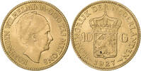 Niederlande 10 Gulden Wilhelmina I, Gold, SS+, KM:162 -