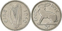 Ireland 3 Pence Nickel, SS+, KM:12 -