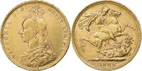 Großbritannien Sovereign Victoria, Gold, SS, KM:767 -