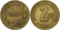 Frankreich 2 Francs France Libre, Philadelphia, Messing, SS, KM:905 -