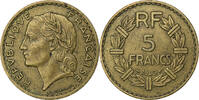 Frankreich 5 Francs Lavrillier, Paris, Aluminum-Bronze, SS+ -