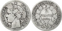Frankreich 2 Francs Cérès, Paris, Large A, Silber, S+, Gadoury:530 -