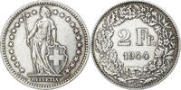 Schweiz 2 Francs Bern, Silber, SS+, KM:21 -