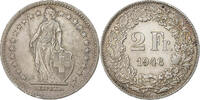 Schweiz 2 Francs Bern, Silber, SS+, KM:21 -