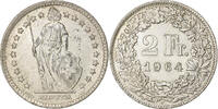 Schweiz 2 Francs Bern, Silber, VZ, KM:21 -