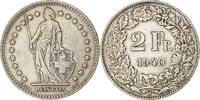 Schweiz 2 Francs Bern, Silber, SS+, KM:21 -