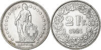 Schweiz 2 Francs Bern, Silber, SS+, KM:21 -